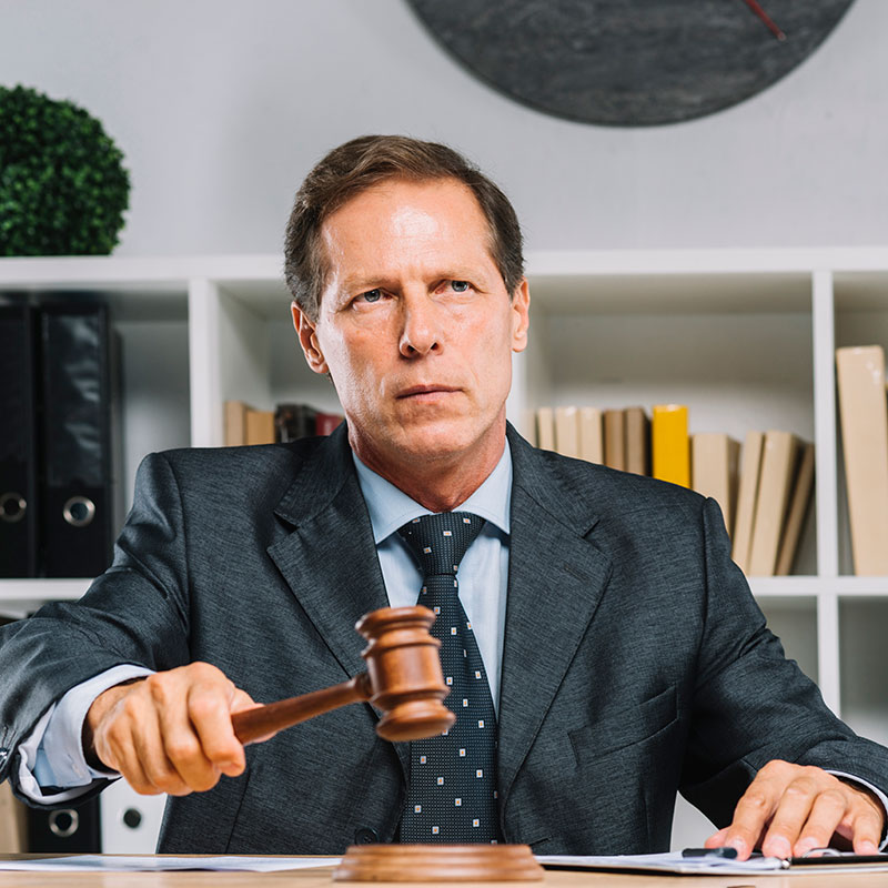 Attorney reviewing case notes